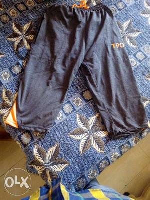 Black And Orange T90 Track Pants