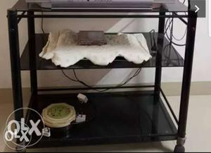 Black colour TV Trolley in Excellent condition