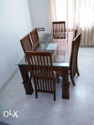Dining Table With Six Chairs Mahagony