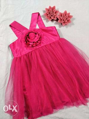 Pink frock for 3-4 yrs age.. Only used once... As