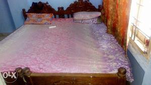 Pure shaga teak 2 single cot beds with chekkanam