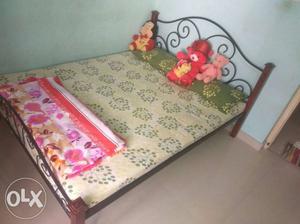 Queen Size Metal bed with matters used 3 years