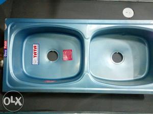 Rectangular Blue Tata Dual Sink