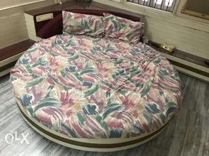 Round shaped king sized bed