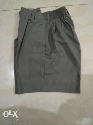 School steel grey half pants..for child up to 6to