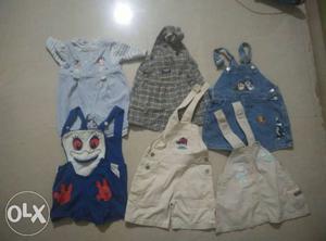 Set of six cute duncrees ideal up to 14 months