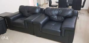 Single sofa leather from home center 1 yr old