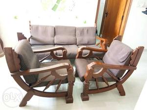 Solid teak wood sofa set...
