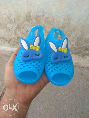 Toddler's Pair Of Blue Silicone Shoes