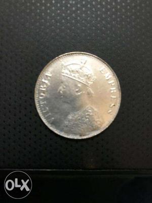 147 years old Victoria Empress pure silver 1 Rupee coin 