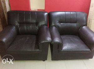 2 single sitter and one three sitter sofa set on