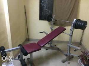 All In One Gym Table With Weigh And Rods
