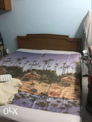 Bed 5'x 6', with boxes. teek board, very good condition