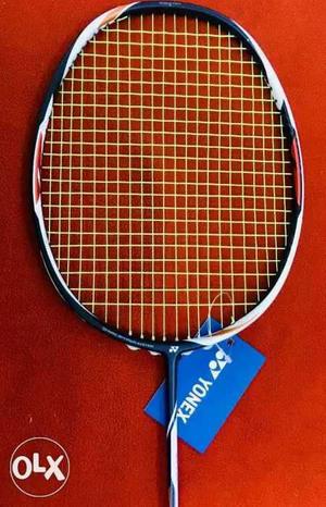Black And White YONEX Badminton Racket