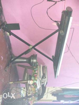 Black Electronic Keyboard With Stand nd darbuka only 