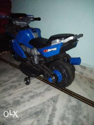 Blue And Black Ride-on Toy Motorcycle