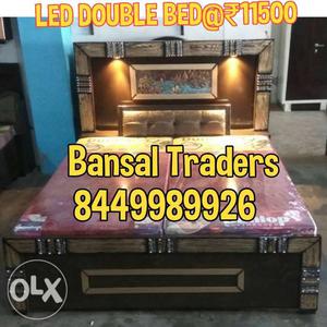 Brand New Led Double Bed With Extra Strong storage box