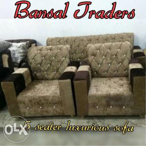 Brand new 5 seater luxurious sofa in rich shaneel