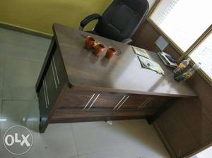 Brown Wooden Table for office Only 1month used