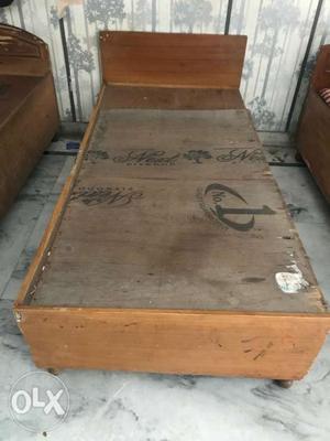 Brown wooden Bed without box