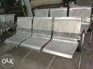Gray 3-seats Gang Chair