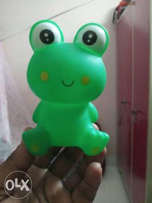 Green And Black Frog Plastic Toy