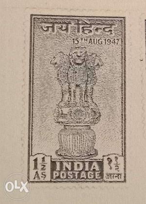 Grey India Postage Stamp