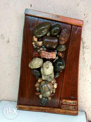 Hand made River stone art work not used good in