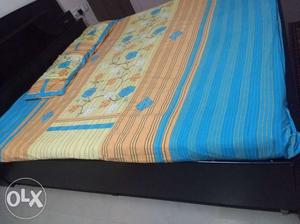 King size teak wood bed with storage
