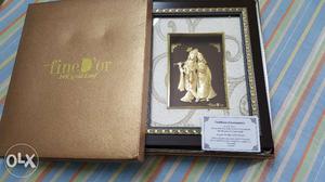 Krishna Gold Leaf Religious Statue
