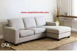 New Gray Fabric Sectional Couch