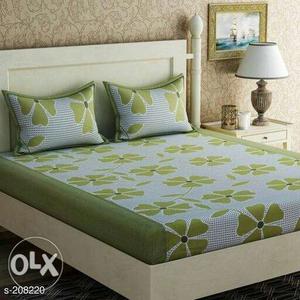 New polycotton double bedsheet with pillow cover