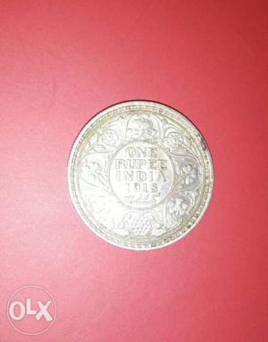 Old indian George king v edition silver one rupee