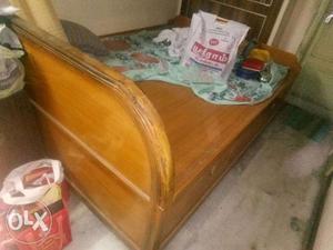 Pure teak wood double cot vip size with under