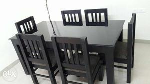 Rectangular Black Wooden Table
