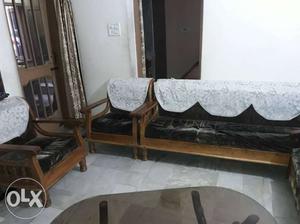 Teakwood Sofa Set with fine condition. Five seater