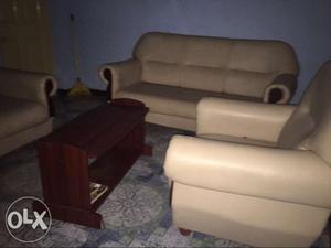 Three tables and 3 sofa, three sit and 2 single