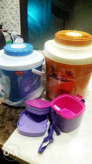 Water jug & lunch box 10ltr nd 16ltr jars with tiffin