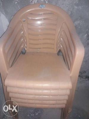 White And Gray Plastic Chair
