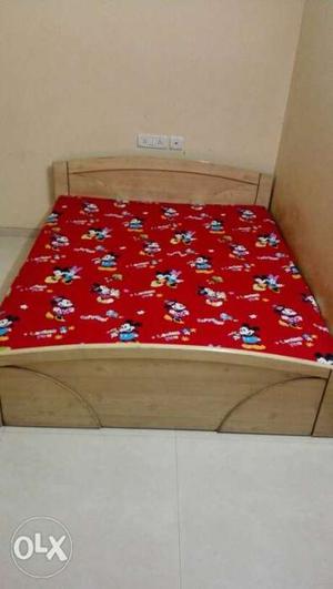 Wooden Double Bed with storage