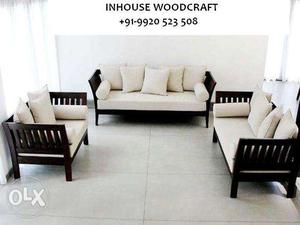 Wooden Sofa Teakwood made for Rs. with 5 yr warranty
