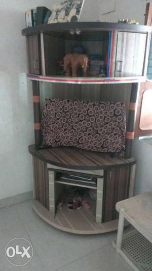 Wooden corner tv cabinet