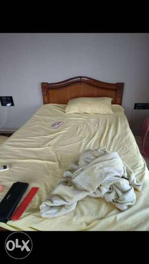 Yellow Bed Cover With Bed Pillow