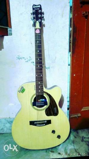 Beige semi Acoustic Guitar