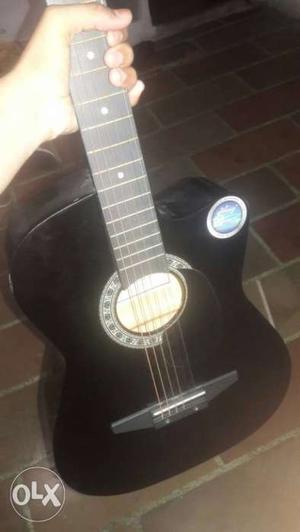 Black Venetian Cutaway Acoustic Guitar