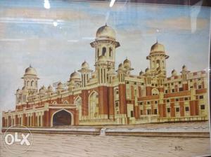 Charbagh sation acrilic colour panting in