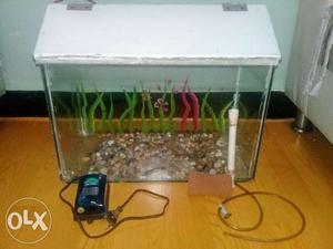 Fish Tank with Oxygen machine and Top Cover