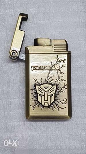 Gold Transformers Engraved Lighter