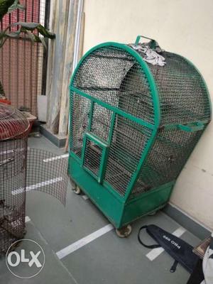 Green Metal Pet Cage