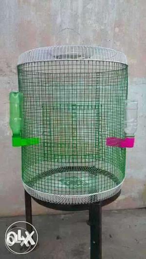 Green Steel Pet Cage